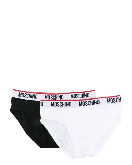 Moschino Slip Mit Logo-Bund in White für Herren