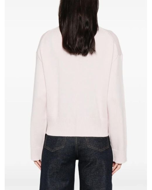 Maglione A Collo Alto di Allude in Pink