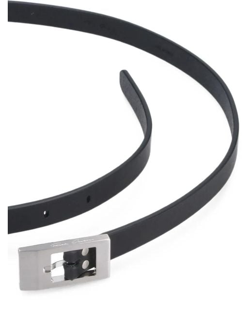 Rick Owens White Mini Stooges Buckle-Fastening Leather Belt