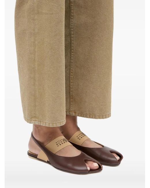 MM6 by Maison Margiela Brown Anatomic Numeric Slingback