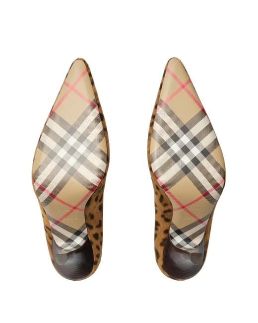 Burberry Metallic Leopard Print Dame High Pumps
