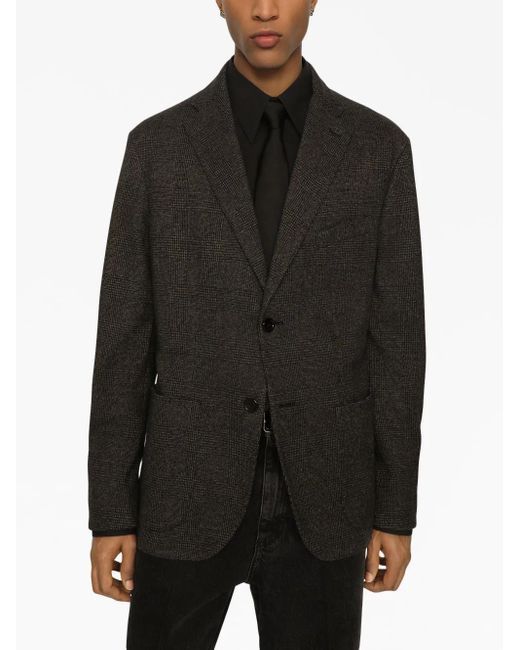 Dolce & Gabbana Black Check Pattern Blazer for men