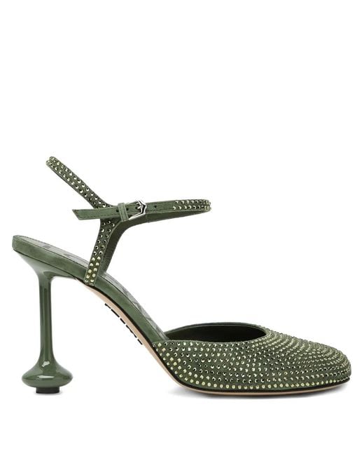 Loewe Green Toy Leather Pumps