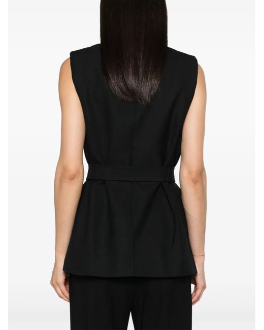 Maje Black Doppelreihiger Blazer Ohne Ärmel