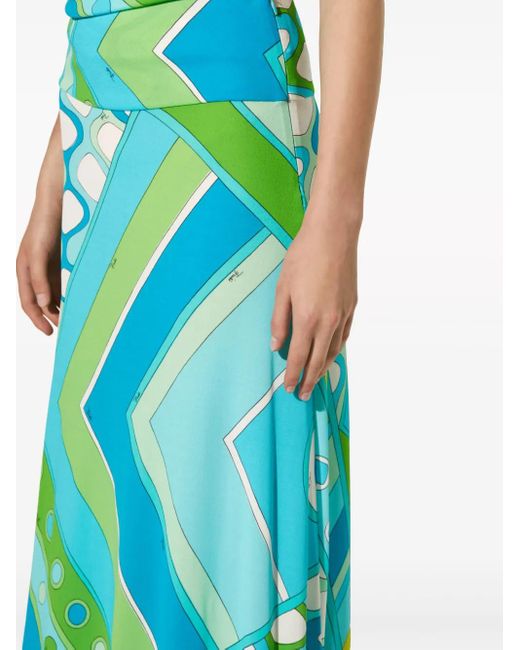 Falda larga con estampado Vivara Emilio Pucci de color Blue