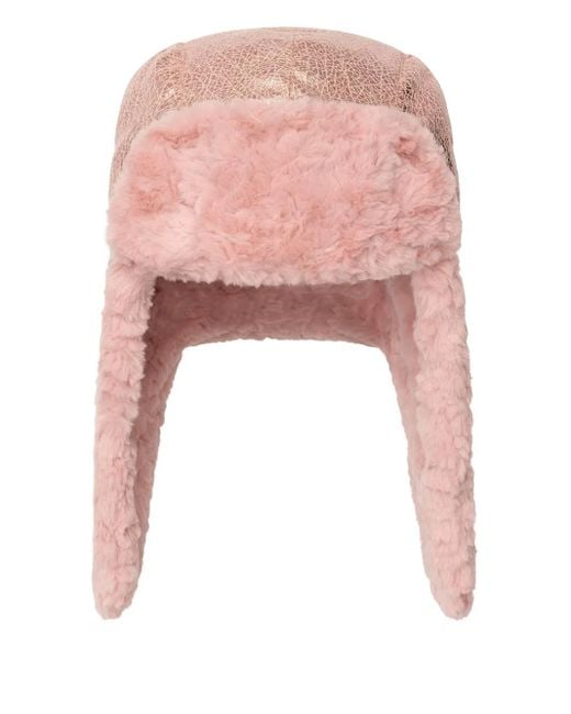 Unreal Fur Pink Amelia Shearling Hat