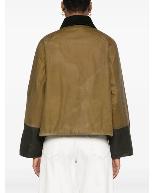 Barbour Green Alma Colourblock Corduroy Jacket