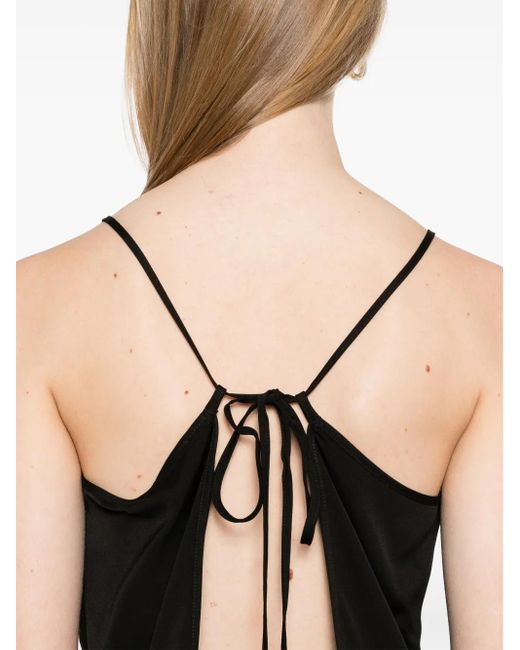 Twinset Black Square-Neck Tank Top