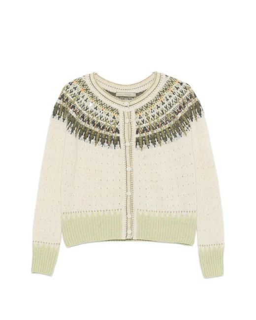 Ermanno Scervino White Sequin-Embellished Cardigan