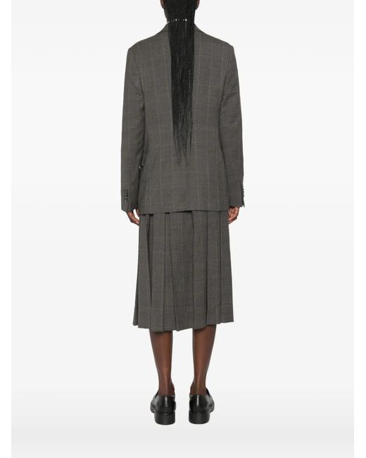 Simone Rocha Gray Crystal-Embellished Prince Of Wales Check Jacket
