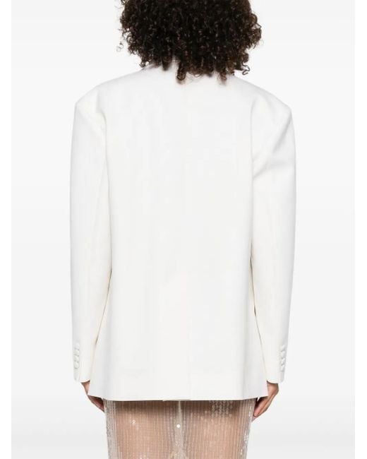 P.A.R.O.S.H. White Wide-Lapel Blazer
