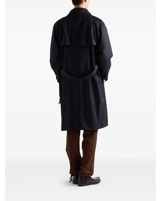 Prada Brown Drawstring-Hem Cotton Trousers for men