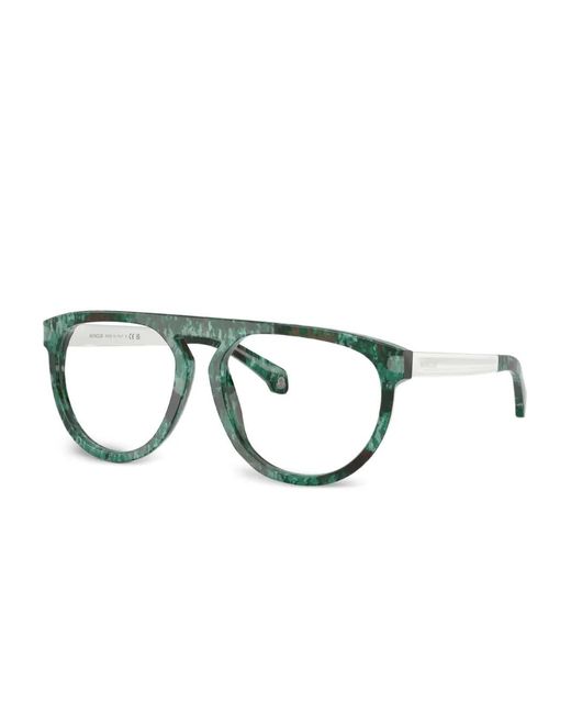 Moncler Green Mottled Acetate Round Frames
