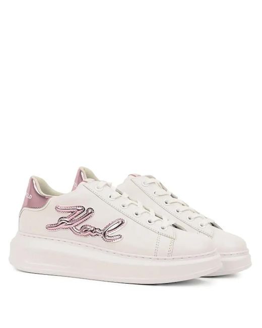 Karl Lagerfeld Natural Kapri Signia Low-Top Sneakers