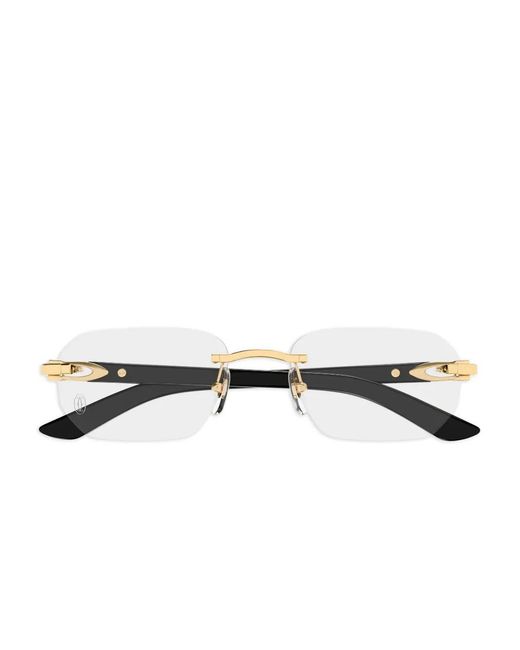 Cartier Metallic Rimless Glasses