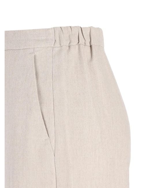 Max Mara White Drawstring-Waist Trousers