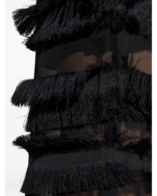 Pantaloni Laitha Con Frange di Munthe in Black