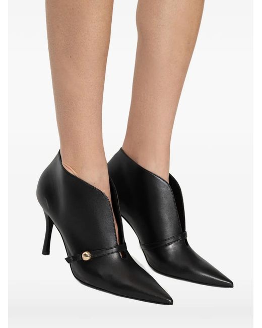 Furla Black Strap Heeled Boots