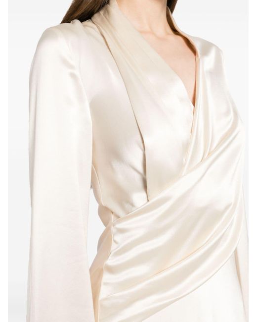 Acler Satijnen Midi-jurk in het White