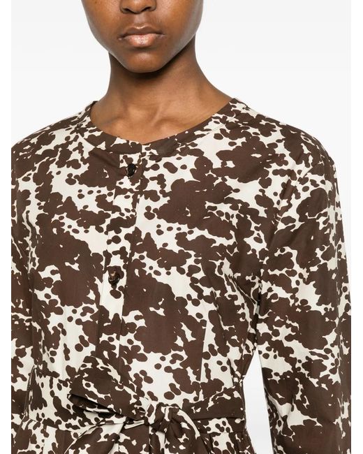 Max Mara White Elegant Three-Quarter Sleeve Dress
