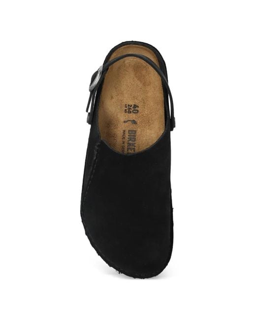 Birkenstock Black Lutry Suede Flat Mules