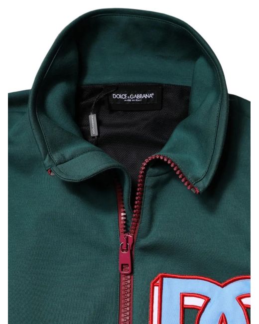 Dolce & Gabbana Green Logo-Patch Jacket for men