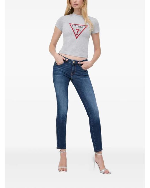 Guess Blue Triangle-Logo Jeans