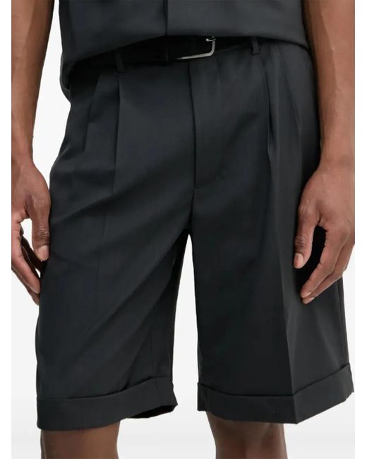 Shorts Con Pieghe di Barena in Black da Uomo
