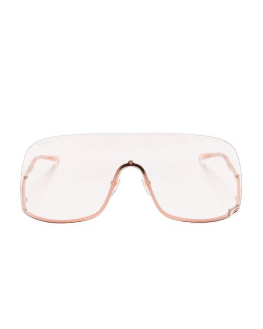 Gucci Pink Oversized Retro-frame Sunglasses