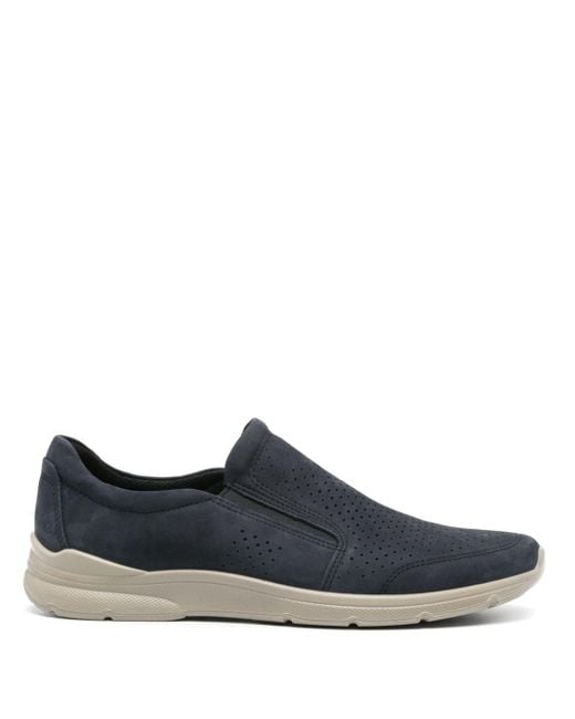 Ecco Blue Irving Suede Sneakers for men
