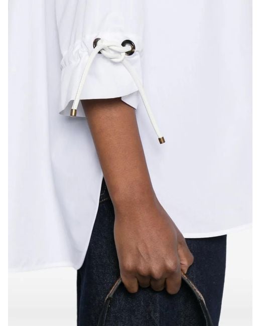 Camisa De Manga Con Lazo Max Mara de color White