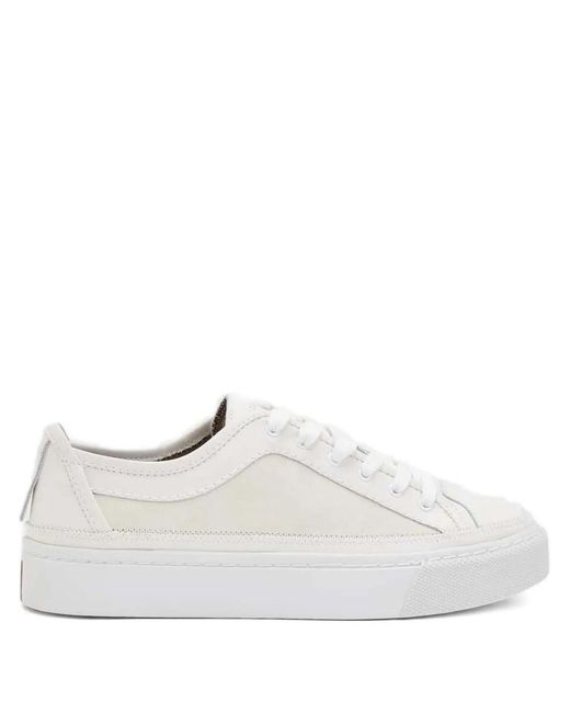 AllSaints White Milla Lace-Up Sneakers