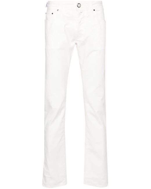 Jacob Cohen Halbhohe Bard Slim-Fit-Jeans in White für Herren