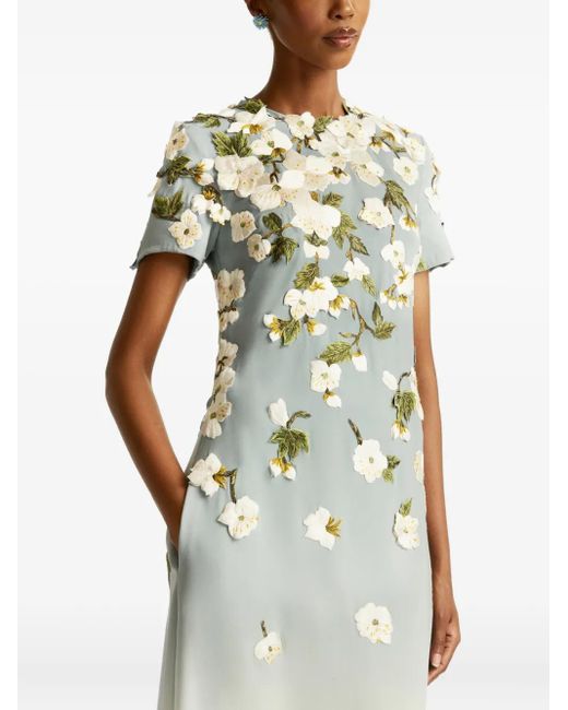 Oscar de la Renta フローラル ドレス White