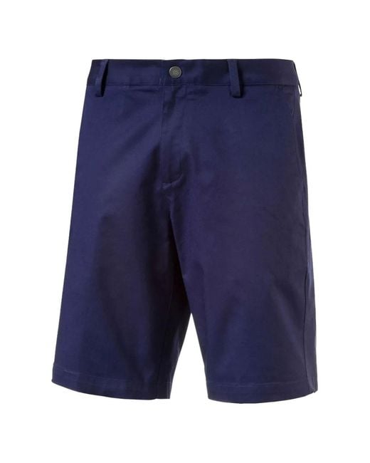 PUMA Blue Buttoned Bermuda Shorts for men