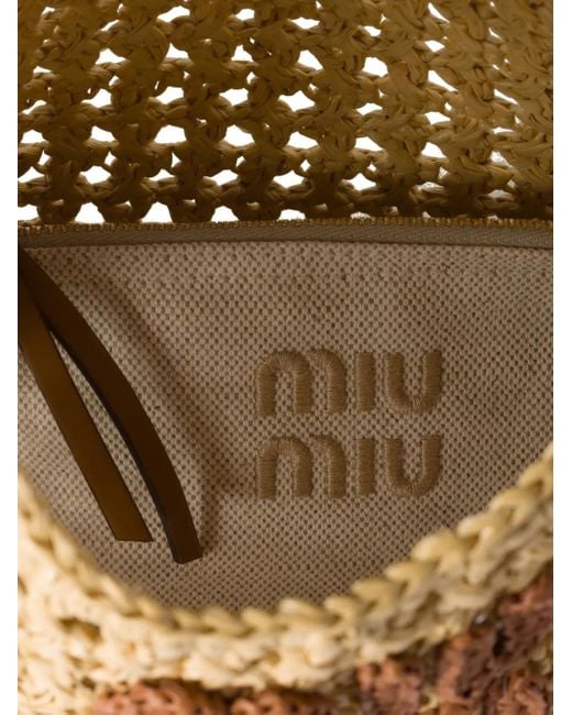 Miu Miu Natural Interwoven Tote Bag