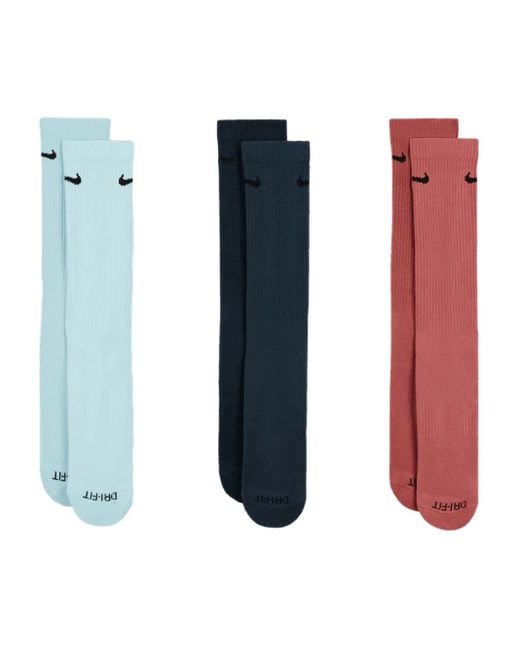 Nike White Everyday Plus "Multi Color" Three-Pack Training Socks for men
