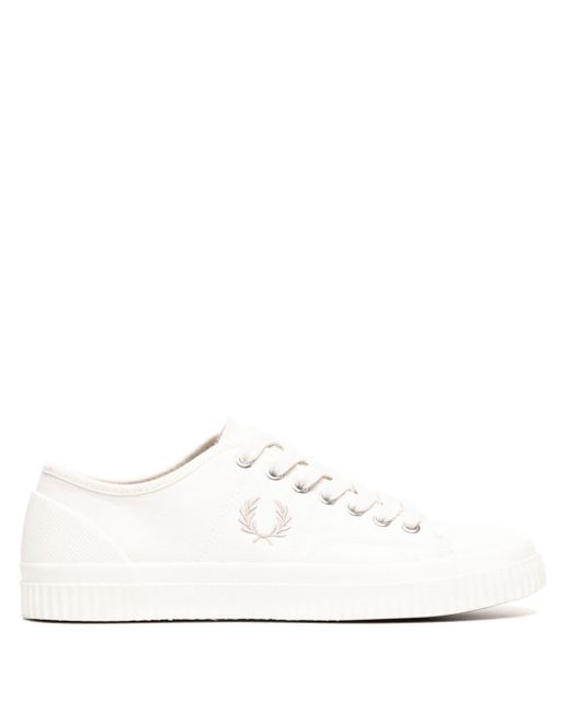 Fred Perry White Low Hughes Canvas Sneakers for men