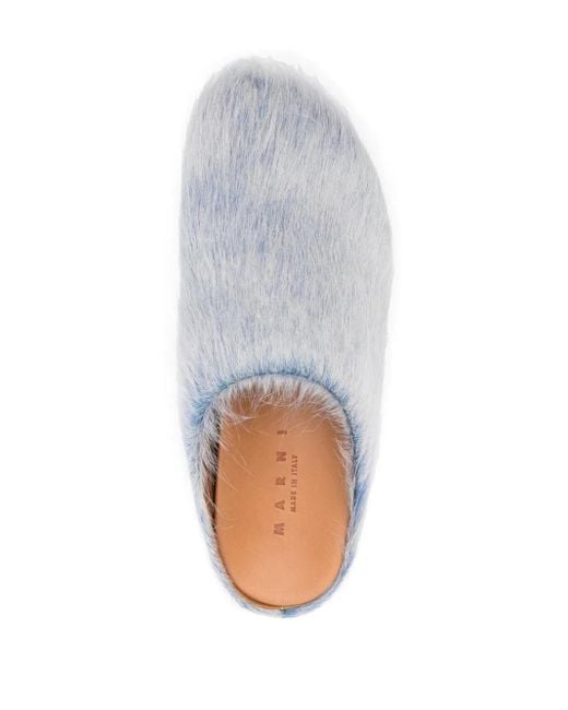 Marni White Mules Fussbett