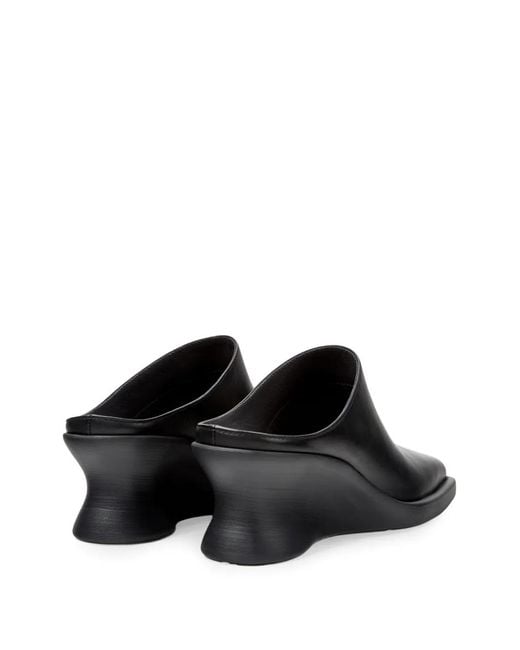 Camper Black Louise Wedge-Heel Mules