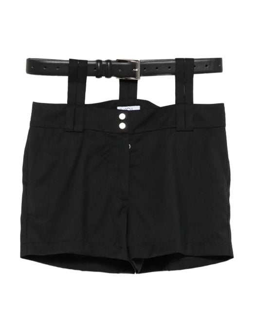 Vestiaire d'un Oiseau Libre ベルテッド ショートパンツ Black