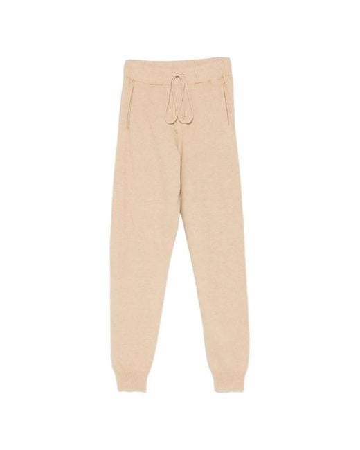 SERGIO MORETTI FIRENZE Natural Drawstring-Waistband Track Pants
