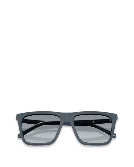 Emporio Armani Black Rectangle Sunglasses for men