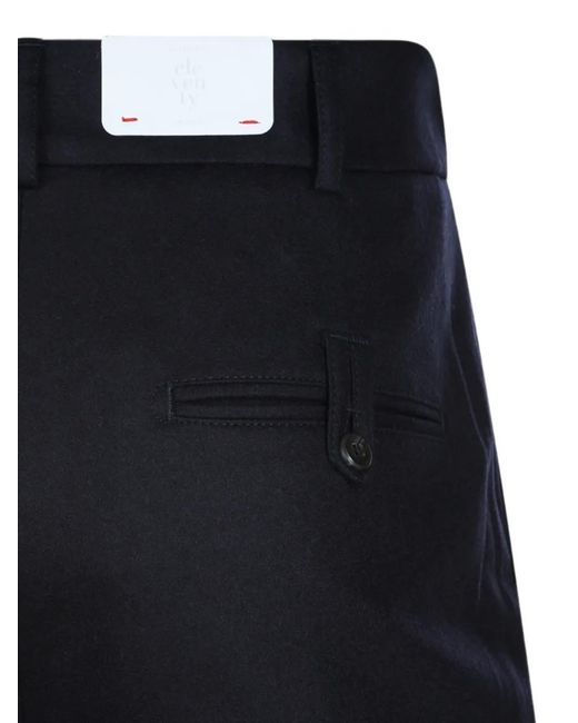 Eleventy Blue Belt-Loops Button-Fastening Trousers for men
