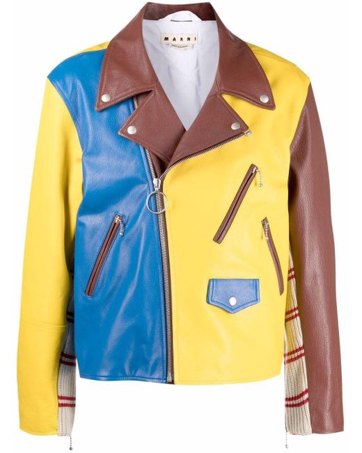 yellow colour leather jacket