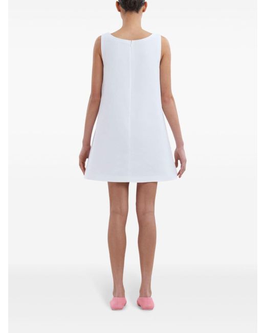 Marni Mini-jurk Met Geborduurd Logo in het White