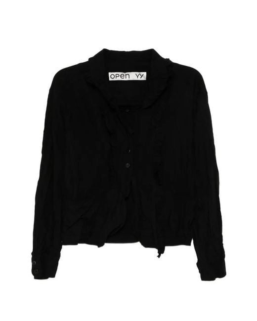 OPEN YY Black Silt Crinkled Jacket