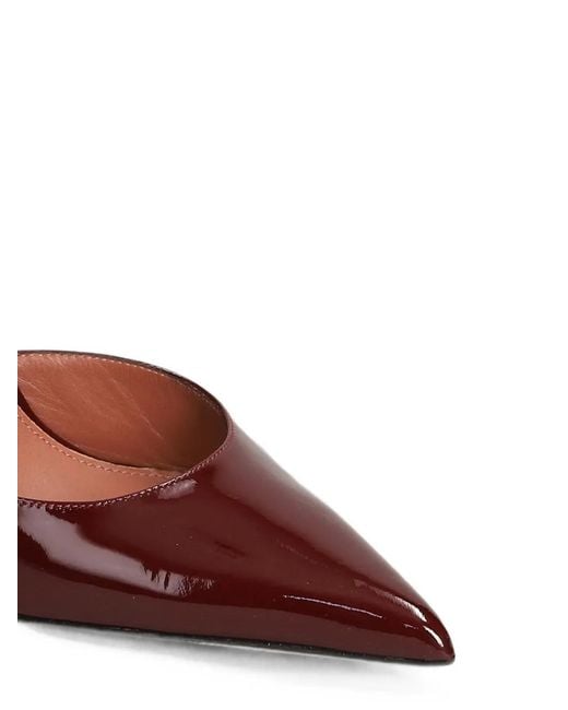 Castagna Brown Caryn Pointed-Toe Ankle-Strap Pumps