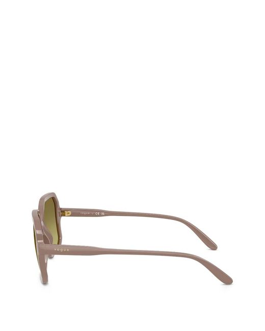 Vogue Green Geometric-Frame Sunglasses