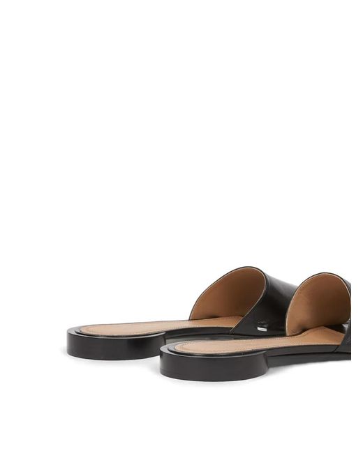 Maison Margiela White Sandales Plates Tabi En Cuir